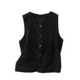 thumbnail image 1 of HomeGardon Womens Vest Sleeveless Jackets for Women Witer Women's Denim Linen Waistcoat Trend Casual Denim Sleeveless Cardigan,M-XXL, 1 of 9
