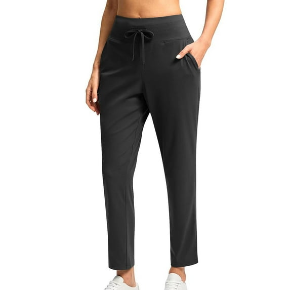 HomeGardon Yoga Leggings High Waisted Casual Solid Color Slim Elastic Comfortable Fitness Pants Yoga Pants with Pocket,S-XXXL