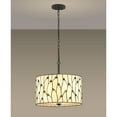 thumbnail image 1 of HomeGlam Vines  18"? 3-Lighg Tiffany Pendant - Natural, 1 of 3