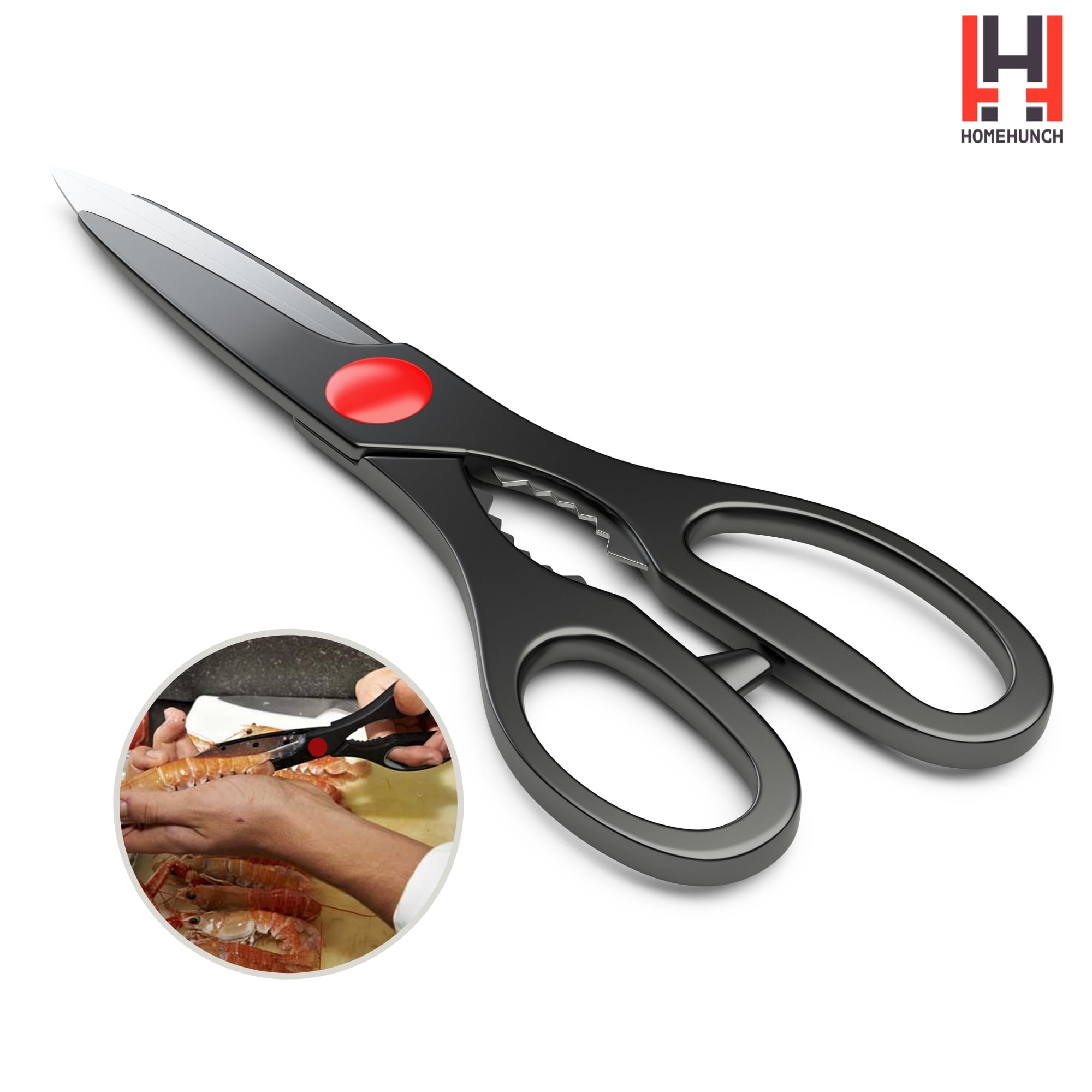 Tovolo Elements Heavy Duty Kitchen Shears with Sheath for Food Prep  Trimming Meat and Vegetables, Small, Charcoal, Blueberry