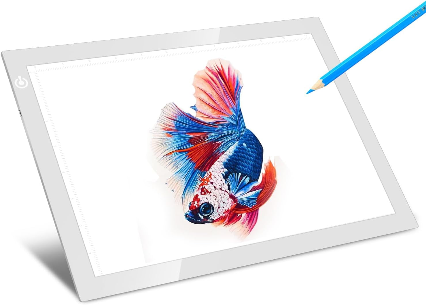 Portable A4 LED Copy Board Light Tracing Box, Silver Ultra-Thin Adjustable USB Power Artcraft LED Trace Light Pad for Tattoo Drawing, Streaming, Sketching, Animation, Stenciling