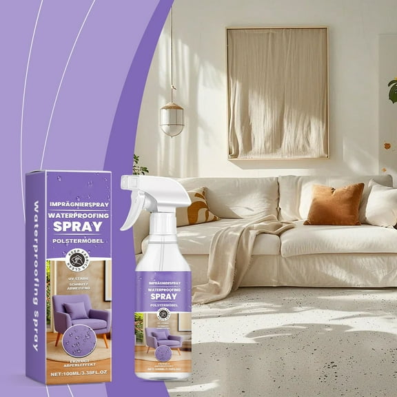 HomeKingdee 100ml Furniture Fabric Waterproof Spray - 1 Pcs Purple Plastic Spray for Sofa Cleaning, Stain-Resistant Protection, Long-Lasting Waterproofing for Upholstered Furniture Home Care