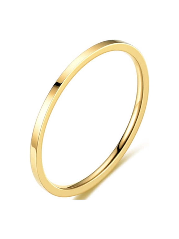 1MM Thin Stainless Steel Ring for Women and Men - Versatile Fashion Plain Band Tail Ring for Promise, Engagement, Couple or Daily Jewelry - Ideal Gift for Various Occasions