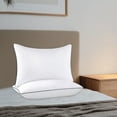thumbnail image 1 of HomeKingdee 2-Pack Satin Stripe Pillow Cores for Multi-Sleeping Positions - 17.32x25.98 Inch Polyester Pillow Inserts for Bedroom and Car Use, 1 of 7