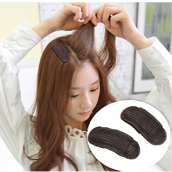 HomeKingdee 2 Pcs Brown Breathable Bump Up Hair Clips - Hair Increasing Tools for Voluminous Hairstyles