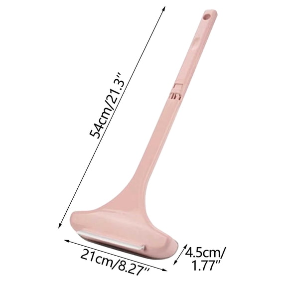 HomeKingdee 2-in-1 Window Cleaning Brush and Squeegee- Long Handle with Scraper for Window Shower Mirror Car Windshield