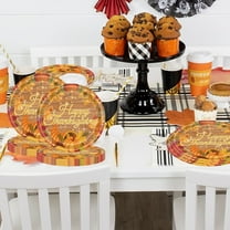 HomeKingdee 20 Pcs Thanksgiving Dinner Plates - Multicolor Paper Autumn Party Supplies for Fall Table Decorations, Pumpkin Turkey Dishes, Thanksgiving Indoor Party Decor 8.86x8.86x0.98 Inches