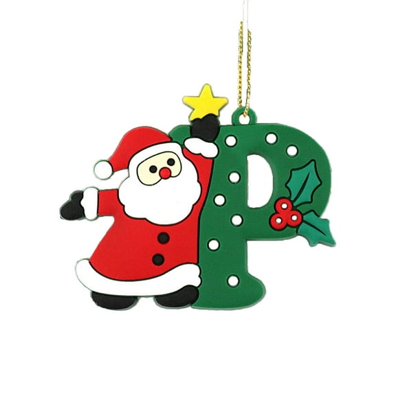 HomeKingdee 26 Pcs Christmas Tree Ornaments Set With English Uppercase Letters - PVC Alphabet Decorations for Xmas Tree, Wreath, FestivalIndoor Party Supplies (Individual Letters)