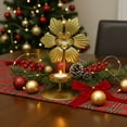 thumbnail image 1 of HomeKingdee 5 Wrought Iron Candlesticks - Maple Leaf, Butterfly, Flower, Ginkgo Leaf, Rice Dumpling Leaf Designs for Romantic Dining Table and Minimalist Living Room Decor in Gold, 1 of 6