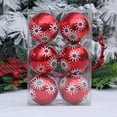 thumbnail image 1 of HomeKingdee 6-Piece Christmas Decoration Balls Set - Plastic Hanging Ornaments for Indoor/Outdoor Tree Decorations, 1 of 6