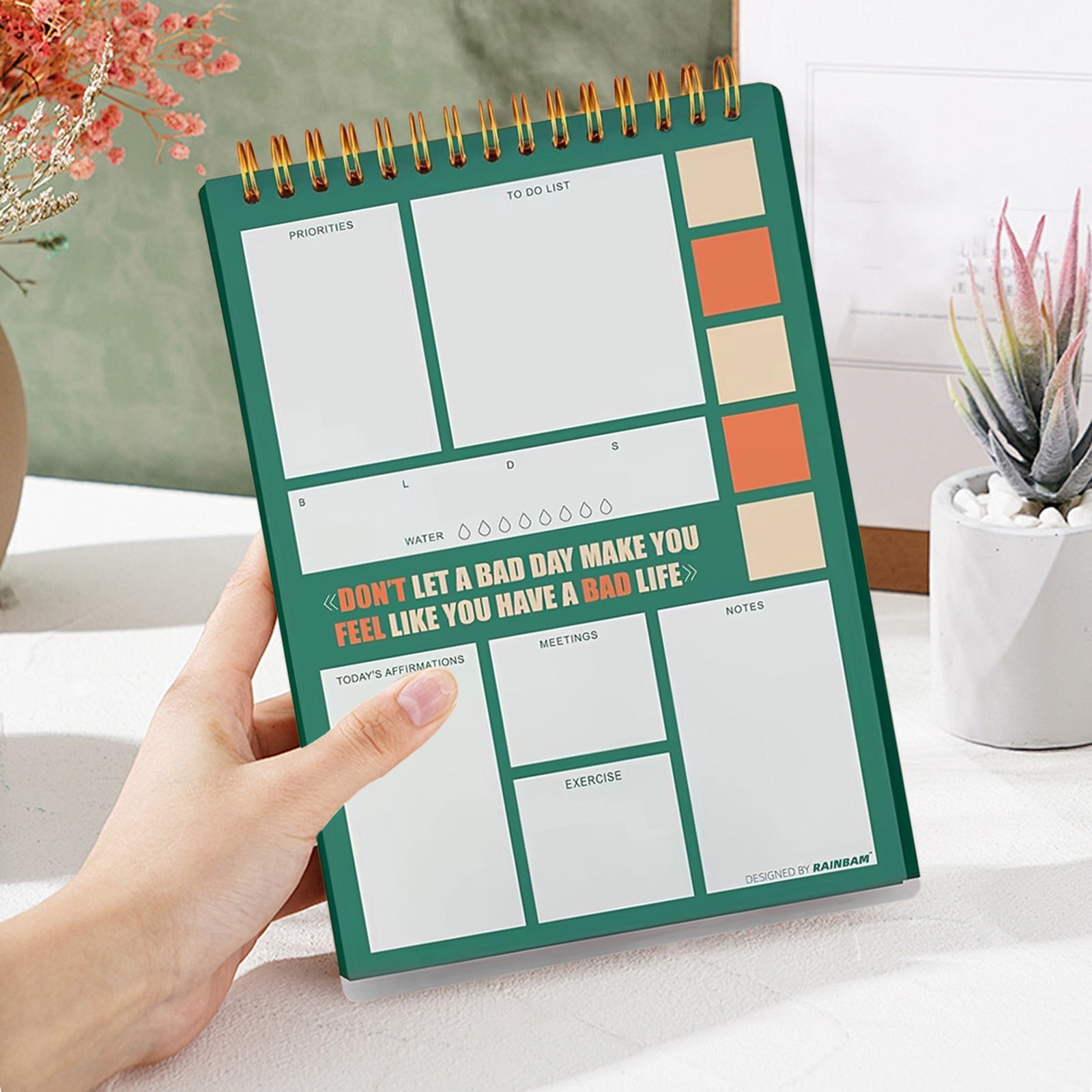 Matte Notebook HomeKingdee A5 Coil-Bound Daily Planner for Students & Office Use - 50 ...
