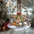 thumbnail image 1 of HomeKingdee Acrylic Ferris Wheel Christmas Ornament, Traditional Festive Christmas Village Scene, 2D Tabletop Figurines, 1 of 7