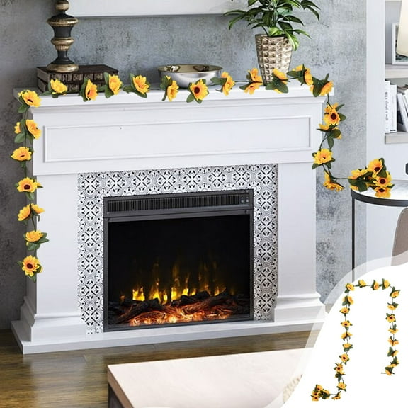 HomeKingdee Artificial Wisteria Flowers Fake Vines - Plastic Decorative Garland with 26 Flower Strings for Wedding, Birthday, Indoor Room Decorations (97 Inch)