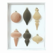 HomeKingdee Asymmetric Mocha Velvet Christmas Balls - Flocking Soft Touch Xmas Tree Ornaments for Festive Indoor Party Decorations