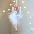 thumbnail image 1 of HomeKingdee Ballerina Christmas Tree Ornament Elegant Dancer Figurines Hanging Decoration with Shiny Princess Dress & Crown Ballet Dancer Christmas Pendant, 1 of 2