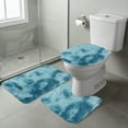 thumbnail image 1 of HomeKingdee Bath Rugs Set, Bath Rug + Contour Mat + Toilet Seat Cover, Super Soft Microfiber Water Absorbent and Non-Slip Bathroom Rugs with PVC Point Rubber Backing, 1 of 6