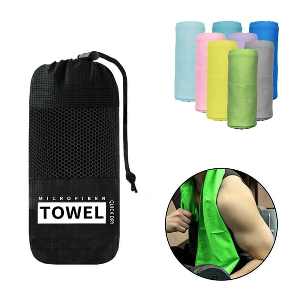 HomeKingdee Beach Towel Storage Bag & Outdoor Mesh Organizer - Breathable Polyester Drawstring Pouches for Wet/Dry Items, Portable Travel, Beach, Gym Accessories (Black, M/L Sizes)