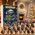 thumbnail image 1 of HomeKingdee Advent Calendar – 24 Days of Festive Figurines in Holiday Hats & Sweaters – Displayable & Collectible Countdown Holiday Box, 1 of 3