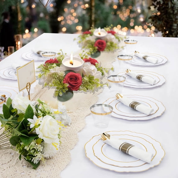 HomeKingdee Candle Rings Wreaths,Artificial Hydrangea Wreath Candles Wreaths for Pillars Christmas Wedding Home Table Party Decoration