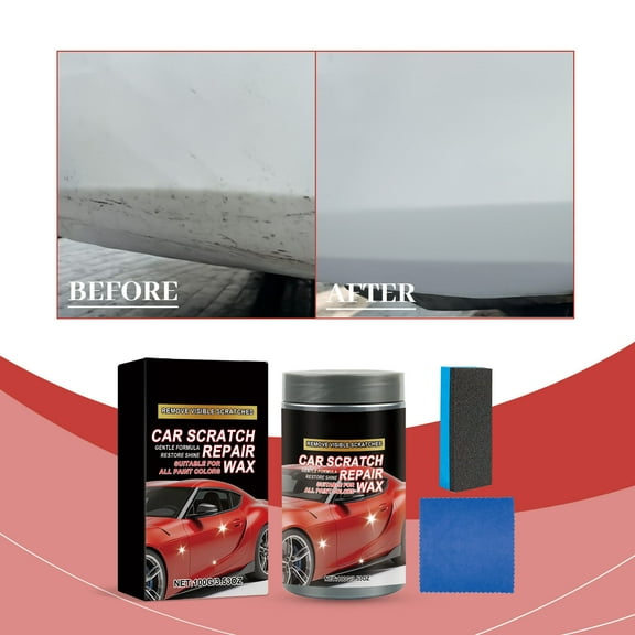 HomeKingdee Car Scratch Care Wax Set - Car Paint Scratch Polishing Kit with Polishing Compounds for DIY Vehicle Maintenance and Finish Protection