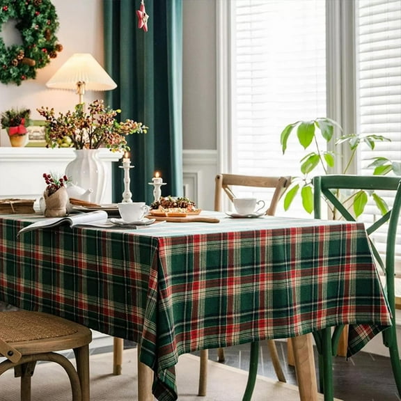 HomeKingdee Checkered Tablecloth Kitchen, Wedding, Holiday Table Decoration Tablecloth, Outdoor Picnic