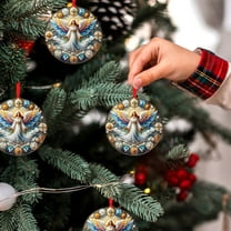 HomeKingdee Christmas Angel Acrylic Hanging Ornaments- Colorful 3.14x3.14in Holiday Decor for Home/Gifts/Tree/Car