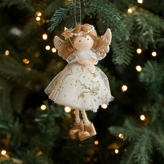 HomeKingdee Christmas Angel Doll Ornaments - Christmas Tree Hanging Decorations for Thanksgiving, Birthday, New Year, Indoor Party Supplies
