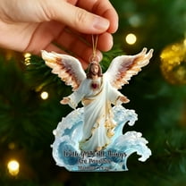 HomeKingdee Christmas Angel Ornaments​Heavenly Hanging Decor with Gold Accents, Religious Tree Decorations for ​​Indoor Christmas Decor