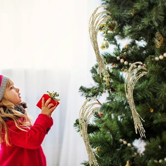 HomeKingdee Christmas Cuttings Decorations - Gold Red Silver DIY Plastic Branches for Christmas Tree Indoor FestivalParty Decor 33.4 Inch