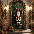 thumbnail image 1 of HomeKingdee Christmas Door Cover Decoration Merry Christmas Gnome Door Hanging Banner Backdrop with Red Hat Door Cover Photography Background, 1 of 8