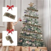 HomeKingdee Christmas Linen Ribbon Roll - Multicolor 78.74-inch Wired Ribbons for Gift Wrapping, Christmas Tree Decorations, Crafts, Hair Accessories and Party Supplies