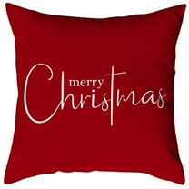 HomeKingdee Christmas Snowflake and Tree Printed Pillow Cover - 18x18 Inch Christmas Cushion Cover for Sofa, Indoor Decor FestivalDecoration, 95% Polyester 5% Spandex