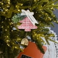 thumbnail image 1 of HomeKingdee Christmas Tree Wind Chimes Ornament - Festive Fabric Decorations with Velvet Bows and Golden Bells for Xmas Tree Indoor Festive Party Window Decoration, 1 of 6