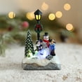thumbnail image 1 of HomeKingdee Christmas Village, Snowman Tree Santa Christmas Village Scene with Figurines LED Light Xmas Accessories Tabletop Decorative Xmas Ornaments for Table Decor, 1 of 6