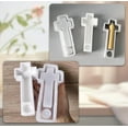 thumbnail image 1 of HomeKingdee Cross Candle Molds, Silicone Molds for Making Candle, Jesus Cross Resin Casting Molds with Tealight Base, Handmade Wax Soap, 1 of 9