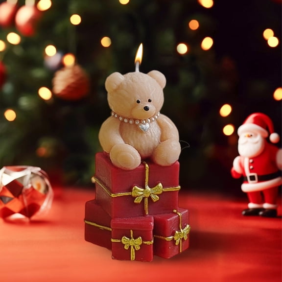 HomeKingdee Cute Eggshell Bear Soy Wax Candle - Smokeless, Low-Temp, Creative Aromatherapy for Home Decor & Birthday Gifts