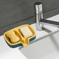 thumbnail image 1 of HomeKingdee Dual Compartment Soap Holder Self Draining Soap Dish Fast Drainage Shampoo Bar Holder Soap Bar Holder for Bathroom Kitchen Sink, 1 of 6