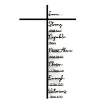 HomeKingdee Elegant Metal Cross Wall Art, Metal Cross Wall Art Decor, Jesus Crucifix Statue Painting, Religious Wall Hanging Decoration, Faith Gift for Christians