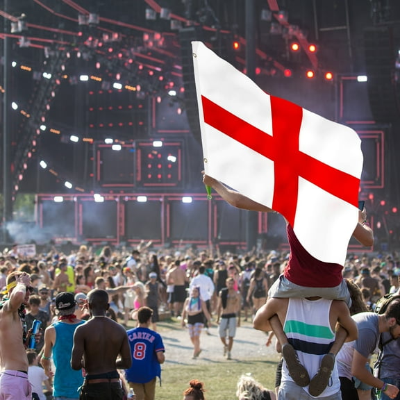 HomeKingdee England Flags for Outside English Flag Outdoor Vivid Color Fade Resistant Double Stitched England flag with Brass Grommets