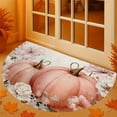 thumbnail image 1 of HomeKingdee Fall Thanksgiving Pumpkin Half Round Door Mat, Non-Slip Welcome Indoor Entrance Way Rug Semi Circle Front Doormats Washable Floor Mat, Outdoor Rugs, 1 of 6