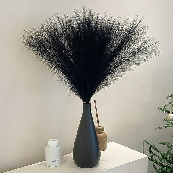 HomeKingdee Faux Pampas Grass Artificial Reed Plants - Boho Home Wedding Party Decor with Velvety Stalks, 17.71 Inches