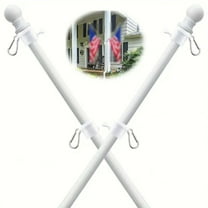 HomeKingdee Flag Pole for House - Flagpole Kit for Flag - Heavy Garden flagpole-Professional Metal Flag Pole for House Truck Garden Yard Residential or Commercial