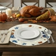 thumbnail image 1 of HomeKingdee Floral Pumpkin Round Fall Placemats, Thanksgiving Round Table Mats for Dining Decoration, 1 of 6