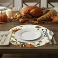 thumbnail image 1 of HomeKingdee Floral Pumpkin Round Fall Placemats, Thanksgiving Round Table Mats for Dining Decoration, 1 of 6