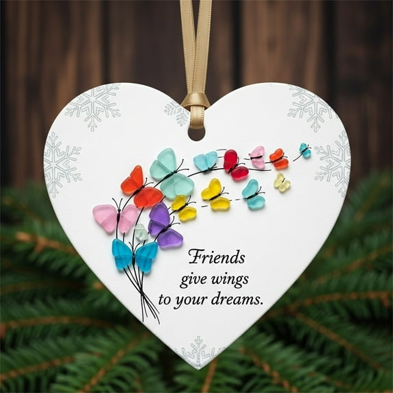 HomeKingdee Friend Letterbox Gift Heart Keepsakefriend Present Keepsake Gift Christmas Stocking Filler Hanging Souvenir Memorial Pendant.