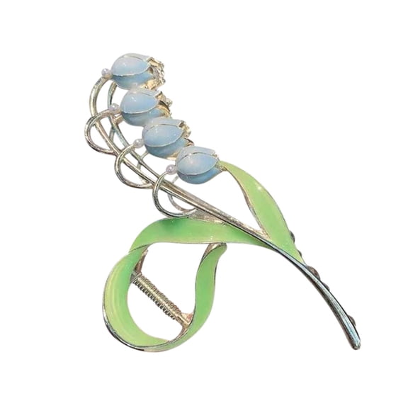 HomeKingdee Gentle Orchid Large Hair Clip - Alloy Metal Anti-Slip Claw Clip for Women, for Various Hairstyles and Occasions Like Weddings Parties