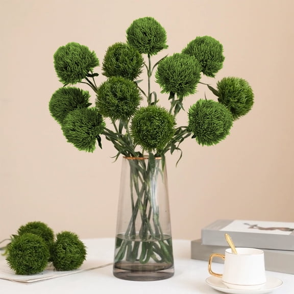 HomeKingdee Green Artificial Dandelions Plastic Simulation Plants That Do Not Fade in The Sun Fake Leaf Shrubs Suitable for Gardens Offices Terraces Weddings