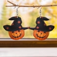 thumbnail image 1 of HomeKingdee Halloween Acrylic Pumpkin Skull Dangle Earrings for Women Spirit Cut Glitter Powder Cartoon Funny Earring Halloween Cosplay Jewelry, 1 of 7