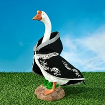 HomeKingdee Halloween Goose Outfit Lawn Porch Goose Clothes Cement Goose Halloween Cape for Outdoor Yard Lawn Statue Duck