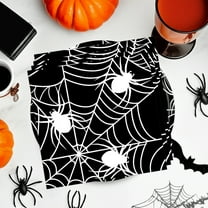 HomeKingdee Halloween Plates Spider Web Paper Plates Party Supplies, Spiderweb Halloween Disposable Paper Dinnerware Decorations, Spooky Tableware